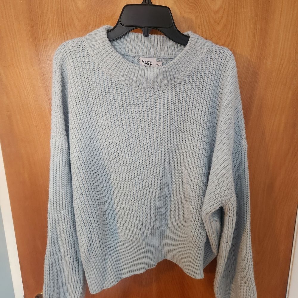 Princess Polly Sky Blue Crew Neck Sweater